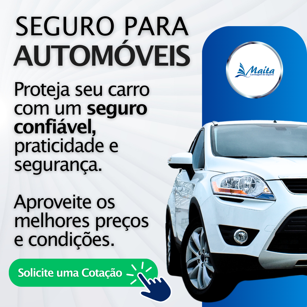 Proteja seu carro com um seguro confiável, praticidade e segurança. 
Evite imprevistos e garanta uma direção tranquila, do jeito que tem que ser.